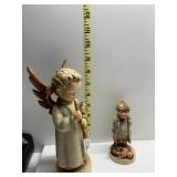 HUMMEL FIGURES, ANGEL WING REPAIRED AND BOY WITH