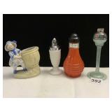 BISQUE PLANTER, SALTSHAKERS ETC.
