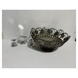 FRUIT BOWL LEAF DESIGN, CANDLE HOLDERS