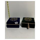 TRINKET BOXES VELVET WITH TASSELS