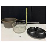 CAST IRON POT AND BAKING PAN