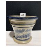 ARTIST SIGNED GLAZED PLANTER 5" H X 6" W