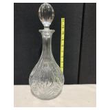 CRYSTAL DECANTER SIGNED IMPERIAL CRYSTAL 12.5" H