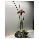 ARTIFICIAL PLANT IN UNUSUAL POT 20" H