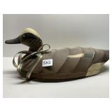 DECOY DUCK BUD COPPEDGE 1981 CANVAS PAINTED AND