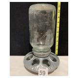 BALL JAR TOP FEEDER, METAL BASE