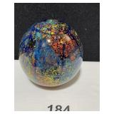 TIFFANY WINDOW DESIGN PAPER WEIGHT 3.5" D