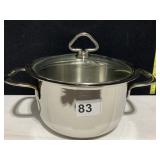 2 QY CHANTAL STAINLESS W/ GLASS LID