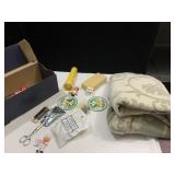 2 TOWELS, KNOBS, ETC.