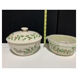 LENOX SERVING BOWLS ONE W/ SNAP ON LID