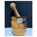 WOOD JUG SHAPE MOTOR & PESTEL