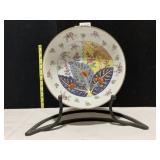 IRON STAND WITH TABACCO LEAF MANN BOWL 9.5" D