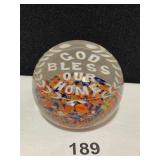 GOD BLESS OUR HOME PAPER WEIGHT