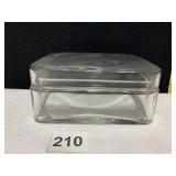 BACCARAT GLASS COVERED BOX 5" X 4" X 2.5" H