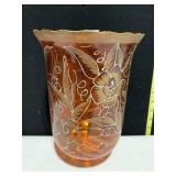 10" H GLASS SHADE - MADE IN ITALY 2 1/8" D BASE &