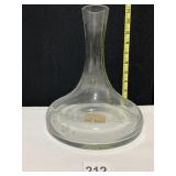 ETCHED GLASS DECANTER PAPER ID TAGS SAYS MOSER