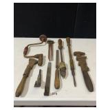 LOT OF VARIOUS OLD TOOLS SEE PHOTOS