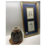 FRINGE HEAD AND PRINT IN FRAME