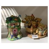 CHERISHED TEDDY FIGURINE AND TREE HOUSE