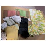 FULL SHEETS, BLANKET, 2 BRIGHT DRAPE PANELS