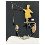 19" X 12" FISHERMAN NAUTICAL SKY HOOK FISHING