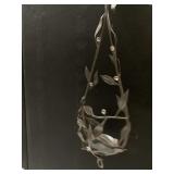 24" WALL MOUNT CANDLE STAND METAL W/ GLASS