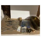 MICRO CASSETTES, BRASS SHOE ASHTRAY