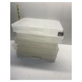 5 PLASTIC ORGANIZERS W/ SECTIONS INTERIOR