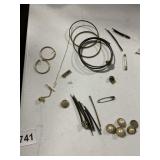 GOLD BROKEN CHAIN, EARRINGS, ETC.