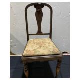 WALNUT SIDE CHAIR UPHL. SEAT