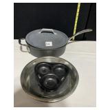 COMMERCIAL ALUM. COOKWARE PAN 11" D X 2.75" H W/