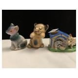 JAPAN FIGURINE, BEAR AND DOG SHAKER
