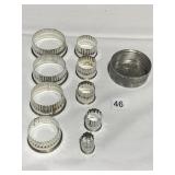 AUGUST THOMSEN 9 NESTING CRINKLED BISCUIT CUTTERS