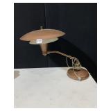 METAL DESK LAMP ATOMIC SAUCER WEIGHTED WORKS