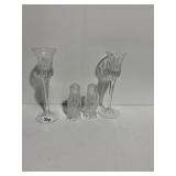 CANDLE HOLDERS 9" H, S&P SHAKERS MATCHING