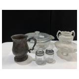 PYREX, 2 SM. JARS, ETC.