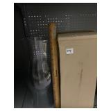 TWO 15" X 6" W HURRICANE GLASS SHADES