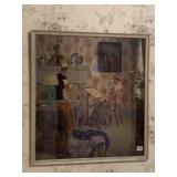 30X27.5 FRAMED ART PRINT, LADY AND MAID