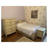 PALE-YELLOW FULL-SIZE BED BEDROOM SET INCLUDING 5