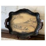 SERVING TRAY 22" X 18" COUNTRYSIDE SCENE