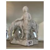 PORCELAIN MAN W/ HORSE - ONE STIRRUP BROKEN OFF #