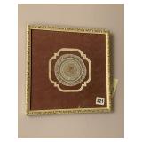 INTRICATE FINE DETAIL DOILY IN 12" X 12" FRAME