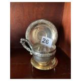 STERLING DEMITASSE CUP AND SAUCER DENTED
