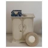 JEWELRY BOX, LACE PICTURE FRAME, LACE BUTTERFLY,