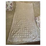 HAND CROCHETED TABLECLOTH 53" X 83"