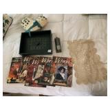 VICTORIAN MAGAZINE, DESK ORGANIZER, STAPLER,