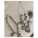 PIDDLY LINKS NECKLACE, LOVE BIRDS AND CHERUBS