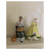 ROYAL DOULTON EMBROIDERING WOMAN AND FANCY WOMAN,