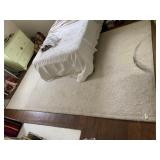 142X84 BEIGE AREA RUG, BLACK MARK