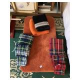 ORANGE BATHMAT, ROYAL VELVET PLAID TOWEL SETS